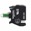 Imagem de Bloco luminoso Harmony XB4 Harmony XB5 branco para cabeca 22mm LED universal conector de encaixe 24V AC/DC