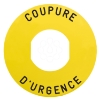 Imagem de 60mm label circular 'arret d'urgence'