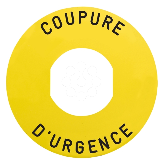 Imagem de 60mm label circular 'arret d'urgence'