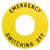 Imagem de 60mm circular label 'interruptor de emergencia