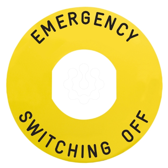 Imagem de 60mm circular label 'interruptor de emergencia