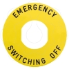 Imagem de 60mm circular label 'interruptor de emergencia