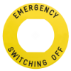 Imagem de Marked legend Harmony XB5 Harmony XB4 O 60 for emergency switching off EMERGENCY SWITCHING OFF