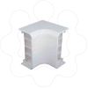Imagem de Dexson - internal corner - 100x45 mm - ABS+PC - white