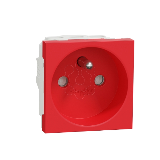 Imagem de New Unica - 1 French socket-outlet - 2P+E + shutters - 16A 250V - IP21 D - red