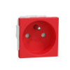 Imagem de New Unica - 1 French socket-outlet - 2P+E + shutters - 16A 250V - IP21 D - red