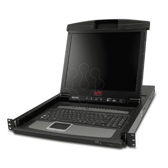 Imagem de Consola LCD de Bastidor de 17" com Comutador KVM Integrado de 16 Portas Analogico