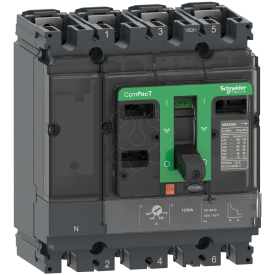 Imagem de ComPacT DISJUNTOR NSX100R 200kA CA 4P 80A TMD