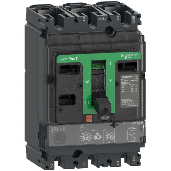 Imagem de ComPacT DISJUNTOR NSX100HB1 75kA CA 3P 100A 2.2M