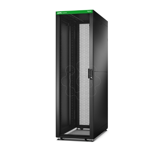 Imagem de Easy Rack 600mm/42U/1000mm com teto painel lateral rodas pes e 4 suportes sem fundo preto