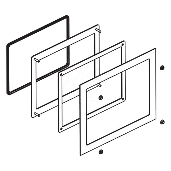 Imagem de Panel cutout adapter Harmony P6/FP6 to mount 12 inch wide display module in cutout for Harmony IPC Modular PC 12" wide