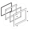 Imagem de Panel cutout adapter Harmony P6/FP6 to mount 12 inch wide display module in cutout for Harmony IPC Modular PC 12" wide