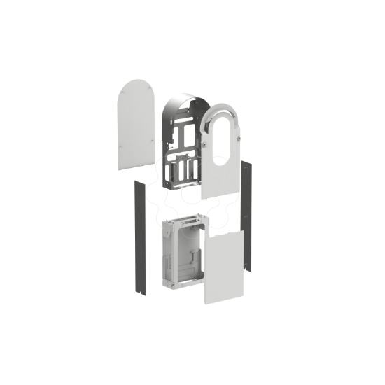 Imagem de Envolvente metalico EVlink Pro AC Metal para 1 carregador montagem de assentamento ao solo aco