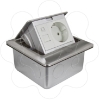 Imagem de Nova Unica System - Caixa de chao S  - 3 Modulos - Tomada Corrente + Tomada RJ45