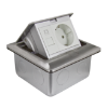 Imagem de Nova Unica System - Caixa de chao S  - 3 Modulos - Tomada Corrente + Tomada RJ45