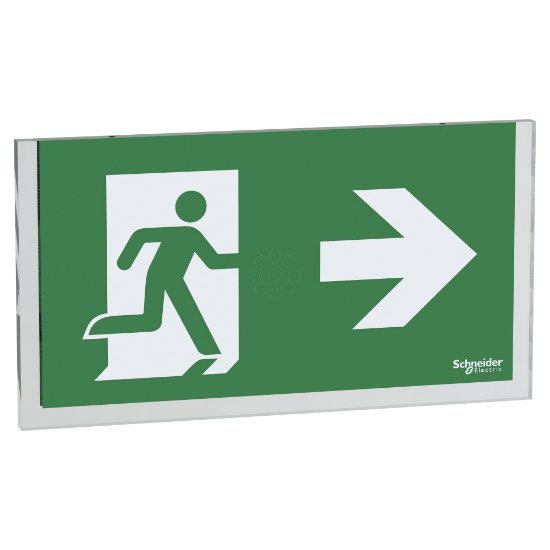 Imagem de Kit de sinaletica de saida para instalacao encastrada Exiway TREND direita esquerda retangular visibilidade de 25 m