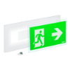Imagem de Kit de sinaletica de saida para instalacao encastrada Exiway TREND Para baixo  Para baixo rectangular visibilidade de 25 m