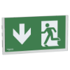 Imagem de Kit de sinaletica de saida para instalacao encastrada Exiway TREND Para baixo  Para baixo rectangular visibilidade de 25 m