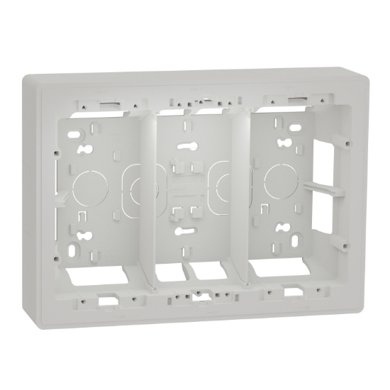 Imagem de Nova Unica System -  Caixa Posto de trabalho - saliente - 3 colunas - antibacteriano - Branco
