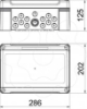Imagem de Quadro de distribuicao para max. 12 modulos 286x202x125 PC cinzento claro 7035