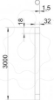 Imagem de Tubo metalico com rosca M32 3000mm St PE50 preto 9005