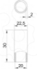 Imagem de Uniao metalica com rosca M20x15 St PE50 preto 9005
