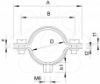 Imagem de Abracadeira metalica com rosca M6 63mm St GTP