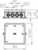 Imagem de Caixa de derivacao 100x100x38 PE branco puro 9010