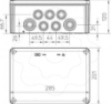 Imagem de Caixa de derivacao com entradas 285x201x120 PP/GF cinzento claro 7035