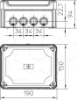 Imagem de Caixa de derivacao com tampa alta 190x150x94 PP/PC cinzento claro 7035