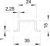 Imagem de Calha DIN nao perfuradaespessura 225mm 2000x35x15 St GTP