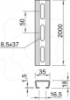 Imagem de Perfil perfurado rasgo 165mm 2000x35x18 St FS