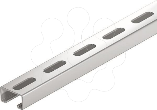 Imagem de Perfil perfurado, rasgo 18mm 2000x40x22,5, A2, 1.4301, 2B