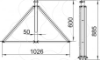 Imagem de Tripe + Saida para cabo isCon interior 13x14m A2 1.4301
