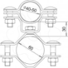 Imagem de Suporte isFang para montagem em tubo O50 60mm A2 1.4301