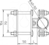 Imagem de Suporte isFang para montagem em tubo quadrado 50x50mm A2 1.4301