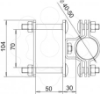 Imagem de Suporte isFang para montagem em tubo quadrado 50x50mm A2 1.4301
