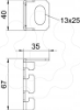 Imagem de Suporte de ligacao varao para manutencao de funcoes 615x55x30 St FT