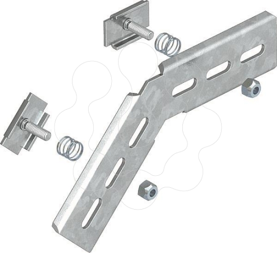 Imagem de Derivação vertical 45º para caminho cabos em varão C 178x103, St, FT