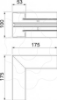 Imagem de Angulo interno rigido 175x175x100 PVC cinzento claro 7035