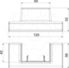 Imagem de Derivacao em T 130 em WDK 40060 120x52x56 PC/ABS branco puro 9010