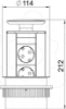Imagem de Deskbox retratil para montagem em mesas Alu EL aluminio