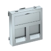 Imagem de Espelho para conectores dados para 2 conectores Tipo C 45x45mm PC aluminio lacado