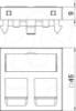 Imagem de Espelho para conectores dados para 2 conectores Tipo C 45x45mm PC aluminio lacado