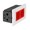 Imagem de Unidade de tomadas Modul 45 duplo 84x140x59mm PC vermelho 3001