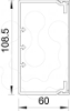 Imagem de Calha livre de halogeneo 60x110x2000 PC/ABS branco puro 9010
