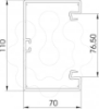 Imagem de Calha tecnica com base perfurada 70x110x2000 PVC cinzento claro 7035