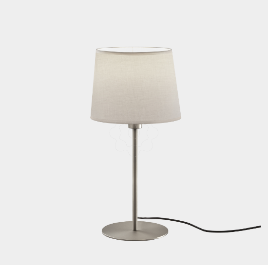 Imagem de Candeeiro de mesa Metrica E27 60 Níquel acetinado. Tela não incluída.