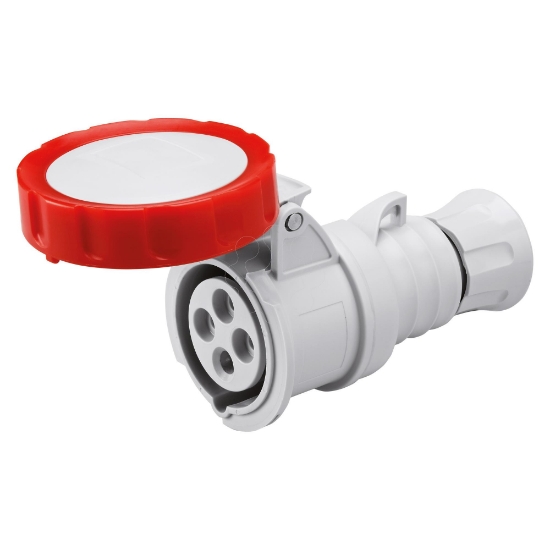 Imagem de Tomada Recta HP IP67 3P+T 32A 400V 6H Vermelho