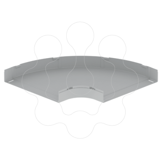 Imagem de 66 Curva plana 90° cinzento 100X600 U23X